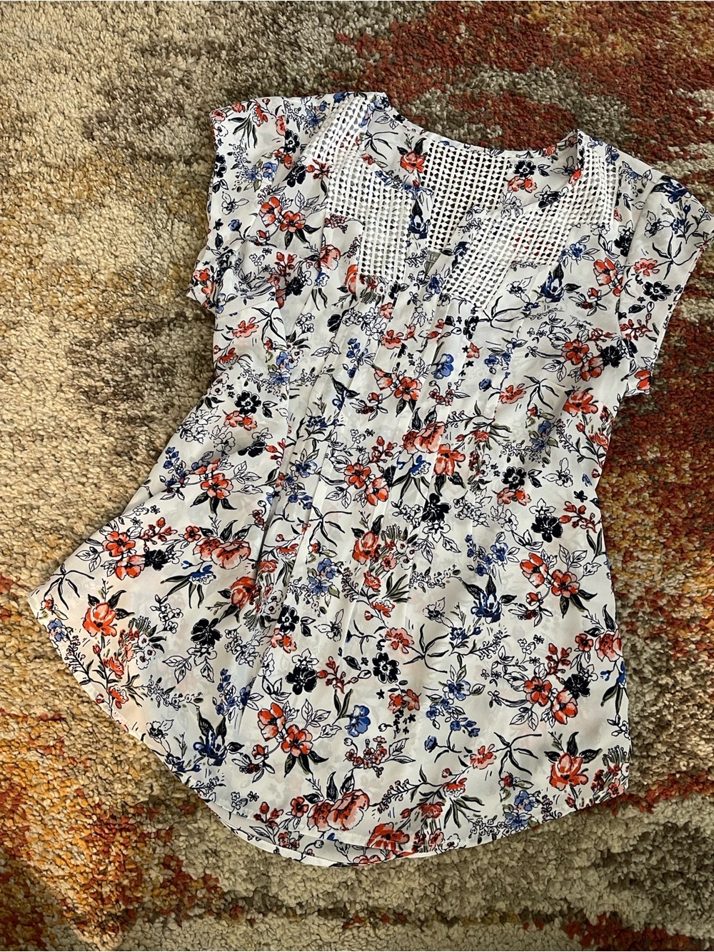 White Floral top